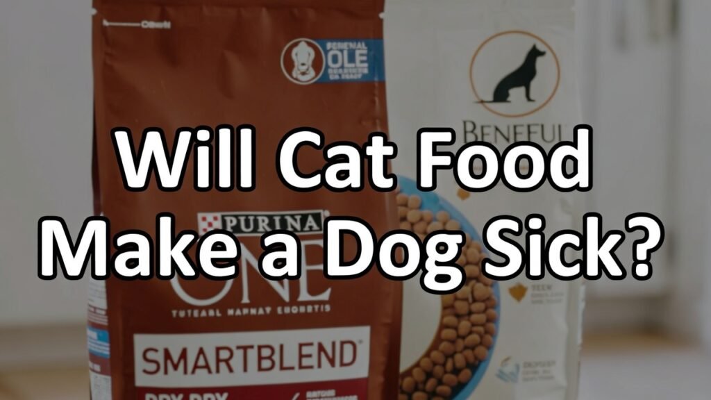 Will Cat Food Make a Dog Sick
